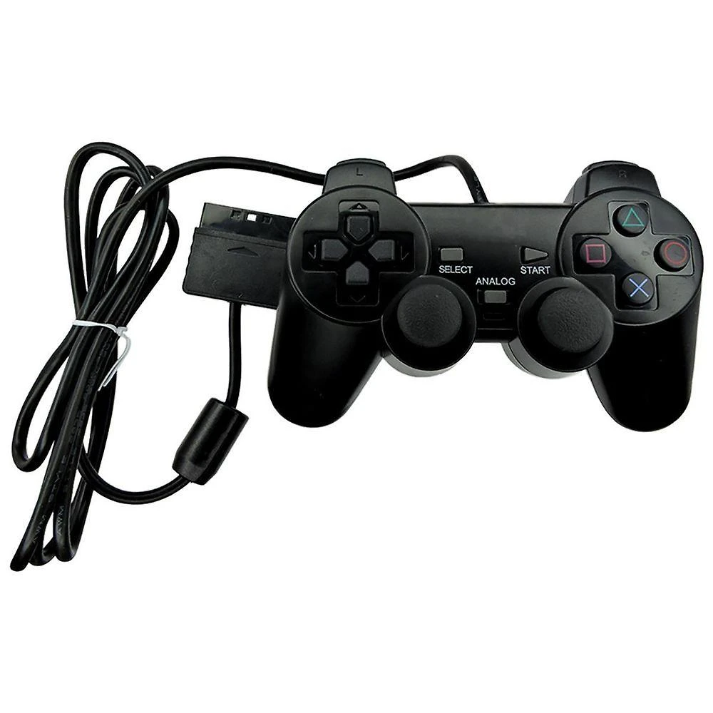 Controle Analógico Com Fio Para PS2 Preto