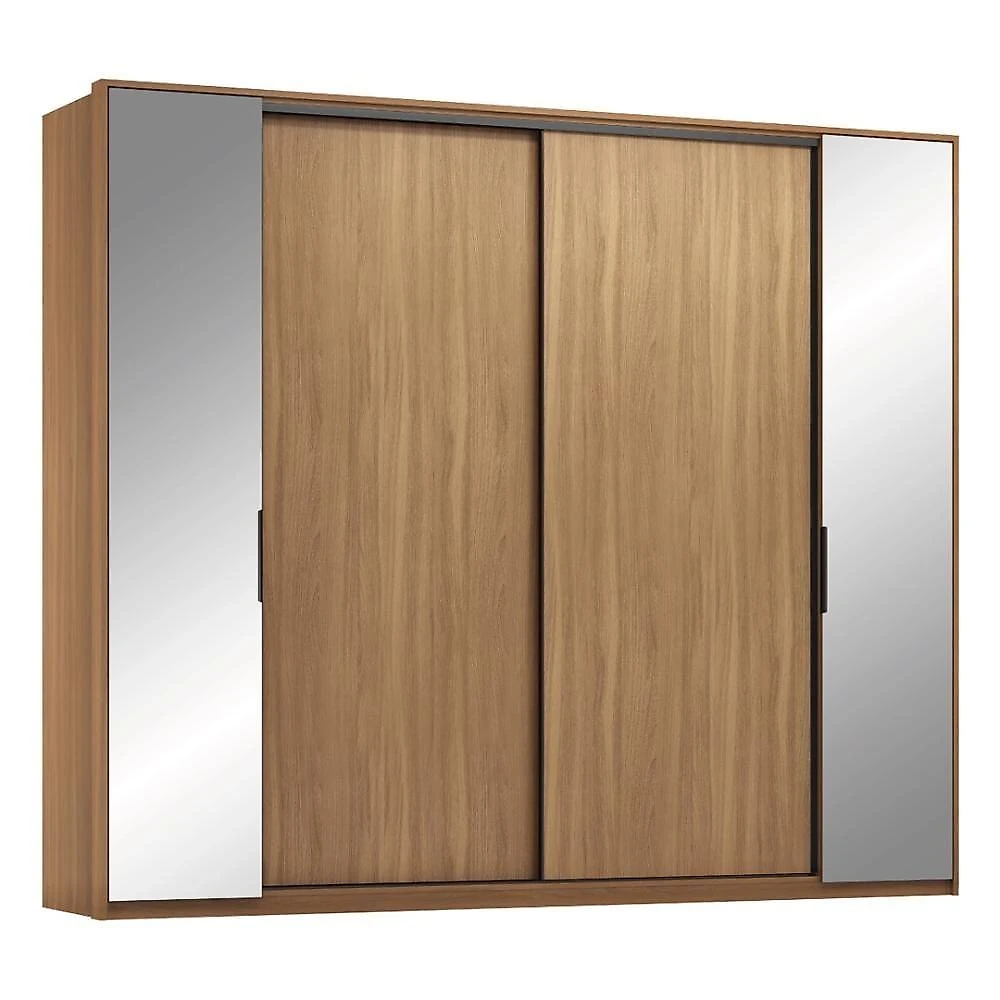 Guarda Roupa Casal 4 Portas Com Espelho E 4 Gavetas Laredo - Amêndola-nude Prime Tx