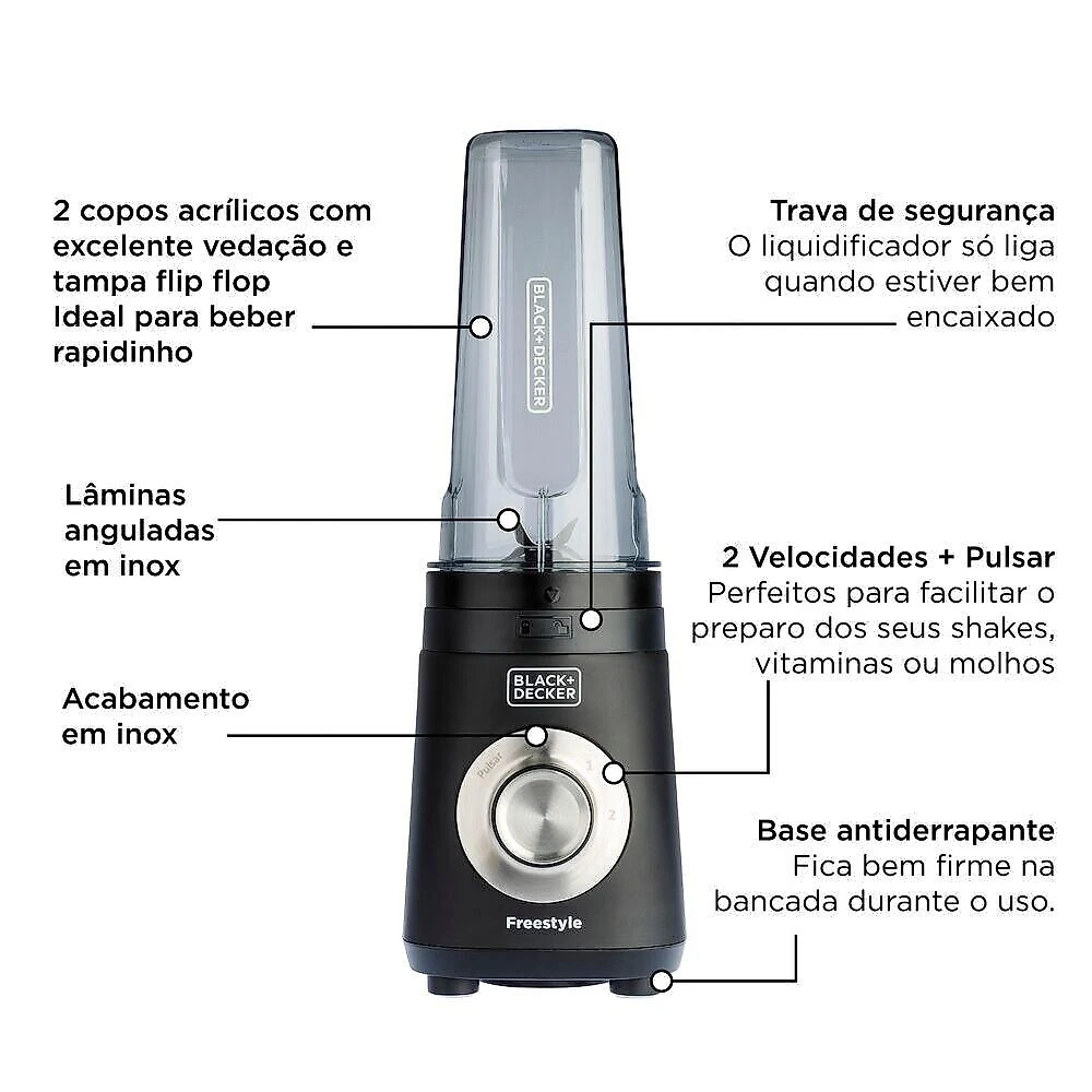 Liquidificador Blender 2 em 1 Black+Decker LP420-BR - 220 Volts