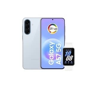 Smartphone Samsung Galaxy A57 5G Tela 6.7" 256GB Azul Claro + Galaxy Fit 3 Prata