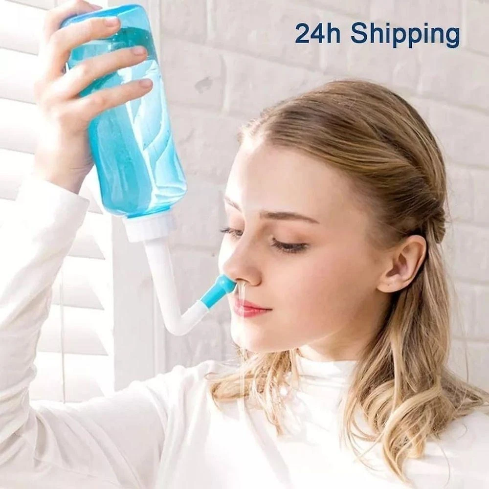 Higienizador OEM Mt-bf05 para Lavagem Nasal com Bico Adulto e Infantil Azul 300ml