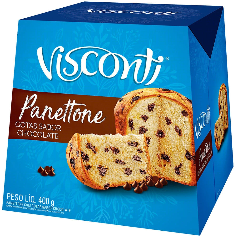 Panettone Visconti Gotas Chocolate com 400g