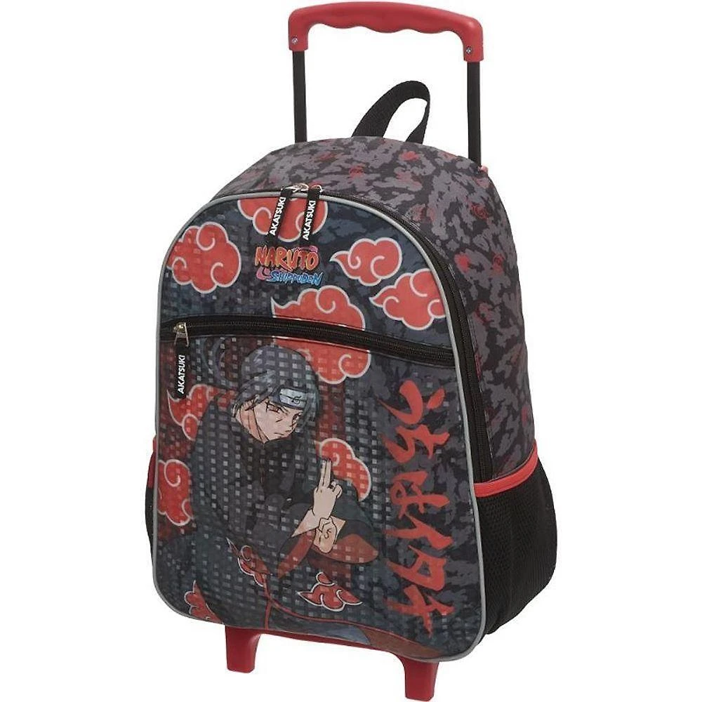 Mochila Infantil com Rodinha Naruto Itachi Poliéster Pacific