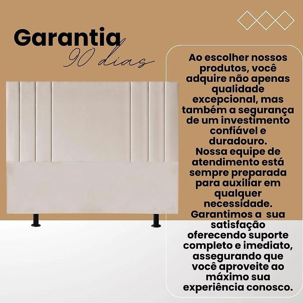 Cabeceira Casal 140 Cm Corino Estofada Cama Box Moderna Frame Branco