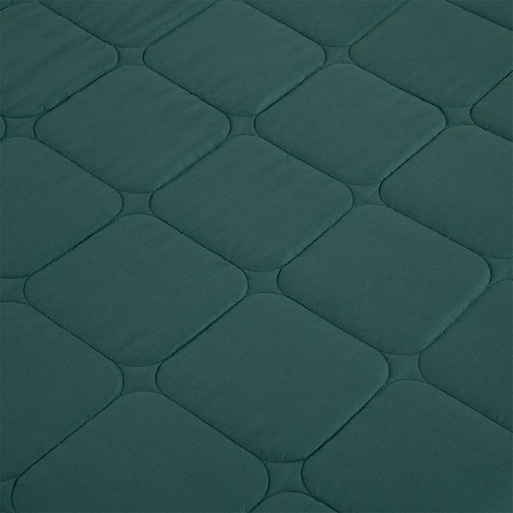 Kit Cobre Leito Colcha Lunar Casal 3 Peças 400 Fios Matelado Dupla Face - Verde - 100% Poliéster
