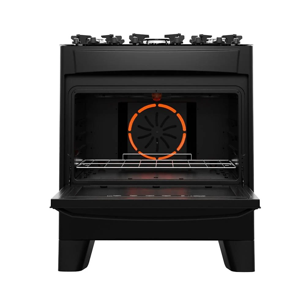 Miniatura Fogão 5 Bocas a Gás/Elétrico com AirFryer 220V Alpro 450 Realce CR234 Preto