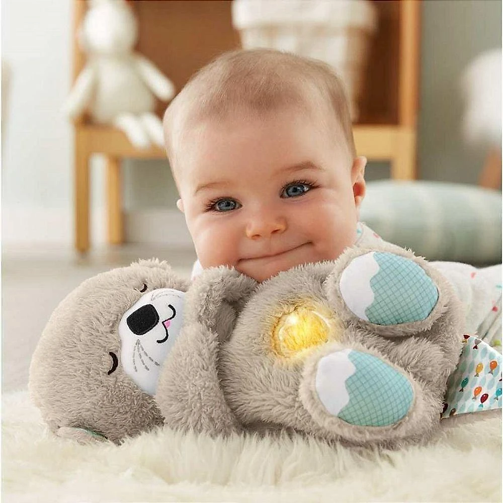 Pelúcia Fisher Price Lontra Hora de Dormir com Sons e Luzes Mattel