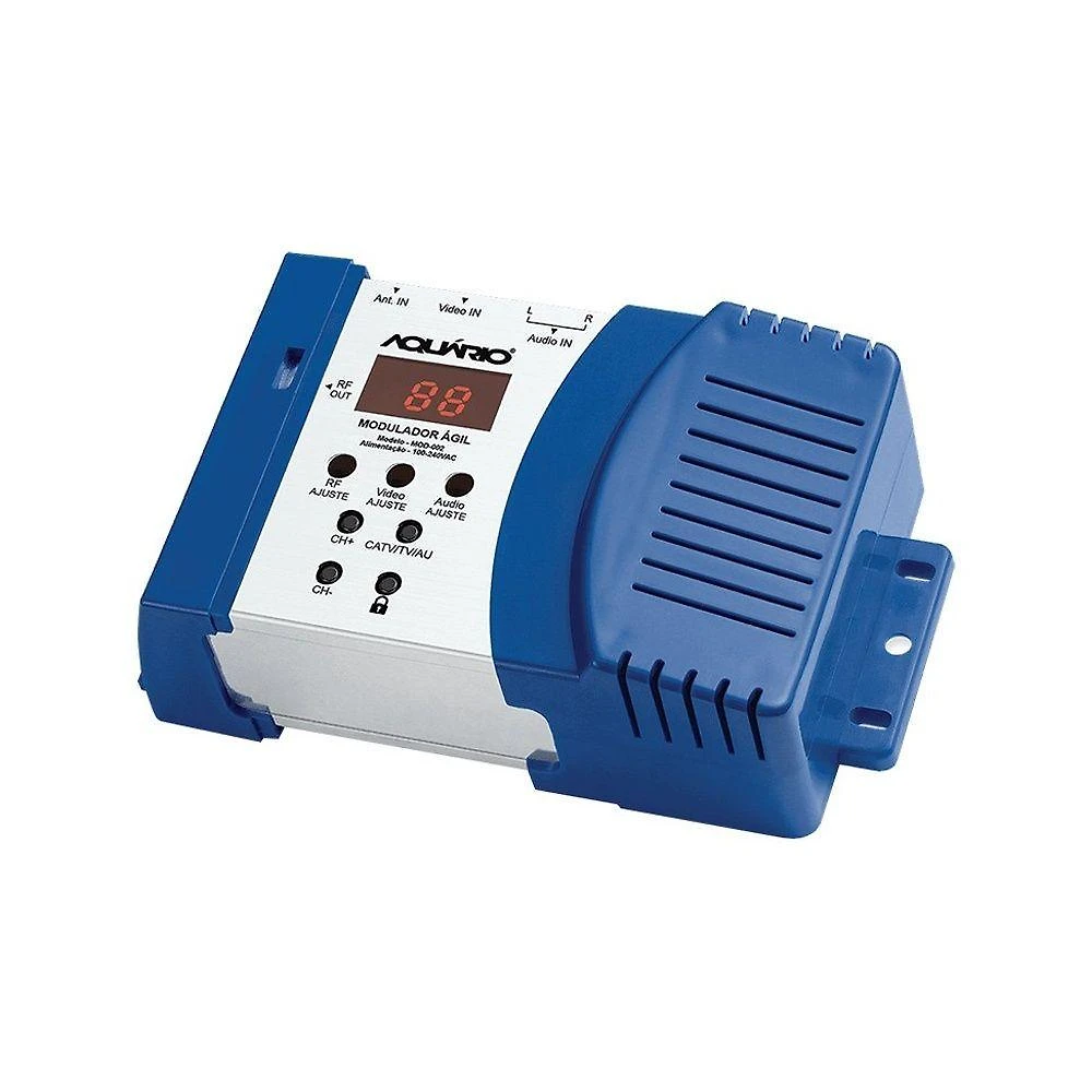 Modulador de Áudio e Vídeo Aquário MOD-002 para TV e CATV Bivolt