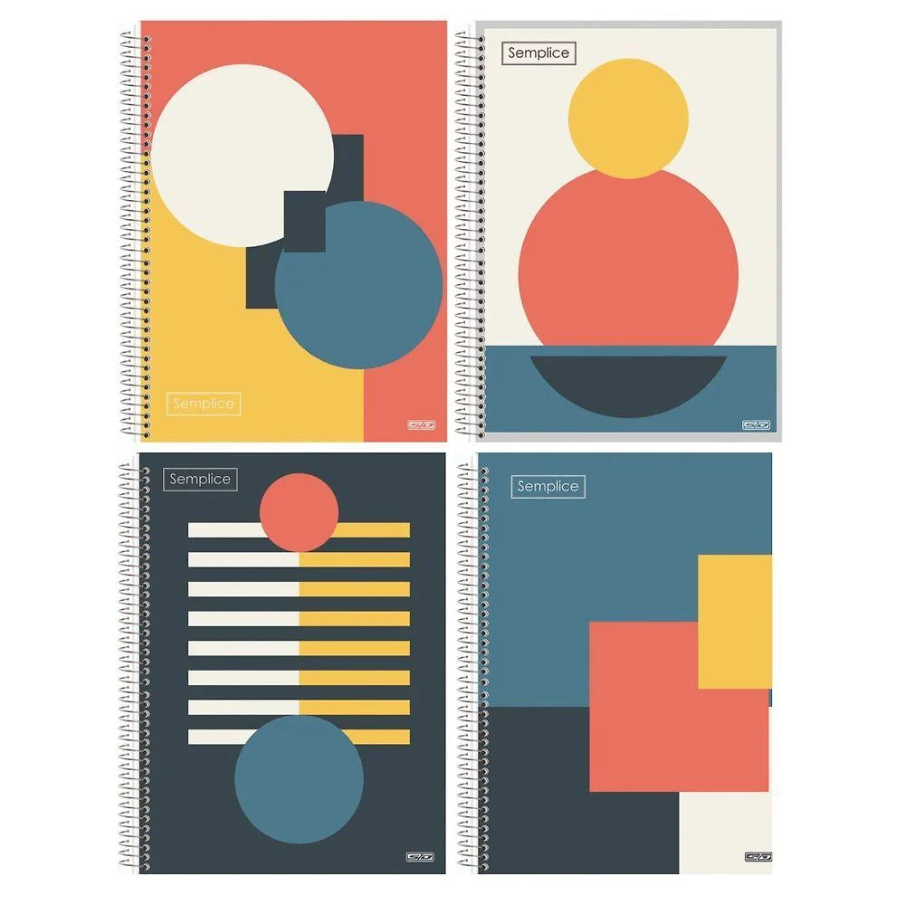Caderno Espiral Capa Dura São Domingos Simplice 1 Matéria 80 Folhas Pautadas Formato 200X275MM