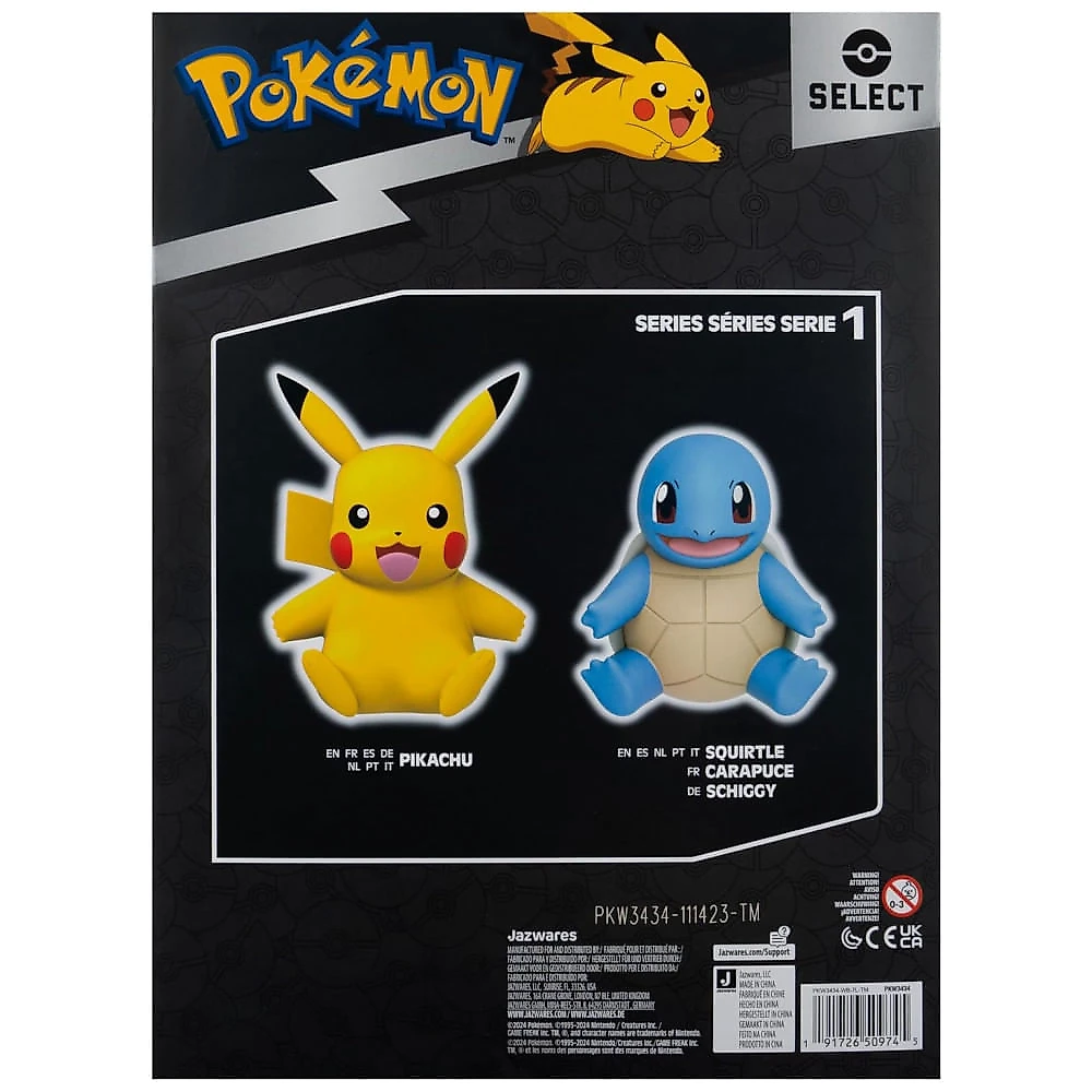 Figura Vinil Pokémon Squirtle Select 20 cm Jazwares Azul e Bege