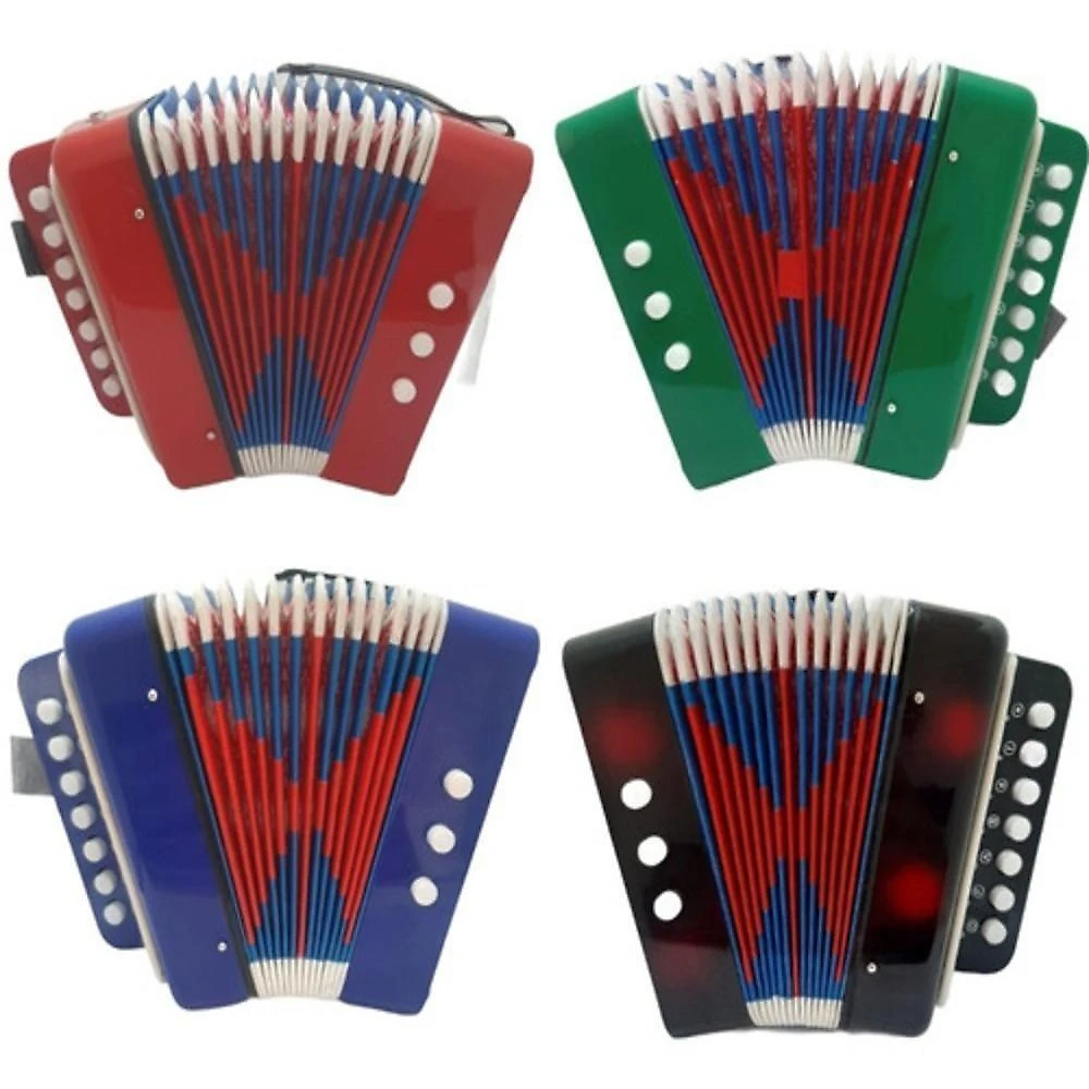 Sanfona Infantil Baixos Acordeon 3 Mini Gaita Estilo com Construção Robusta Vermelho Multicoisa