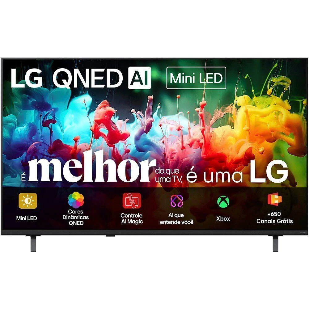 Smart TV LG 85QNED70BSA 85" 4K Ultra HD QNED Preto Bivolt