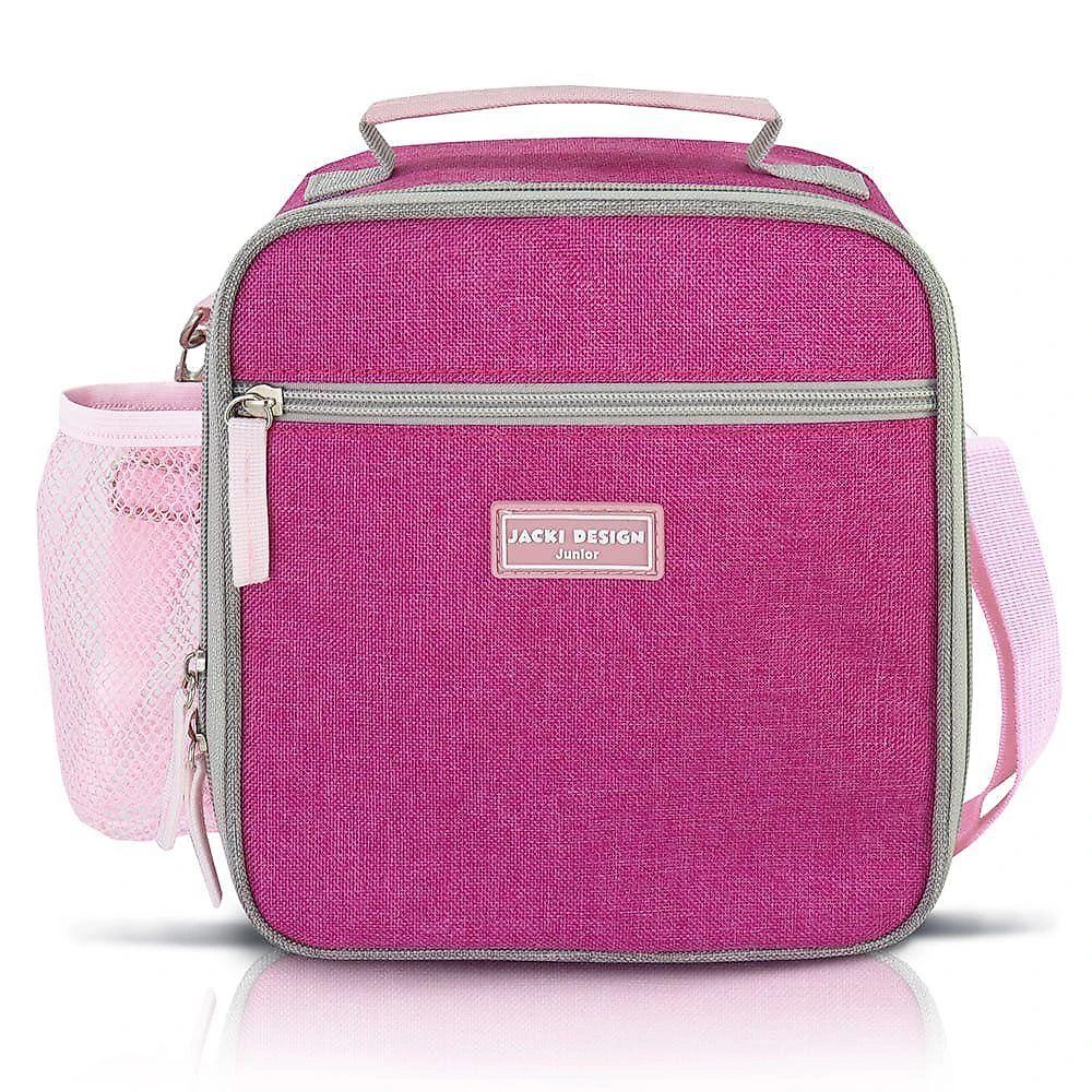 Lancheira Térmica E Pote P/ Lanche 450 Com Garrafa 550ml E Porta Acessórios Multiuso Pink
