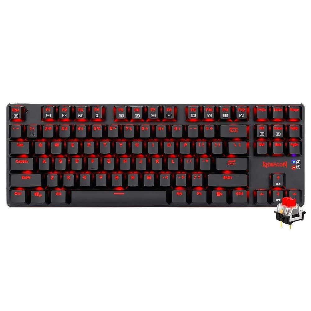 Teclado Gamer Mecânico Redragon K590-RE Mahoraga Wireless com Switches Red Inglês Preto