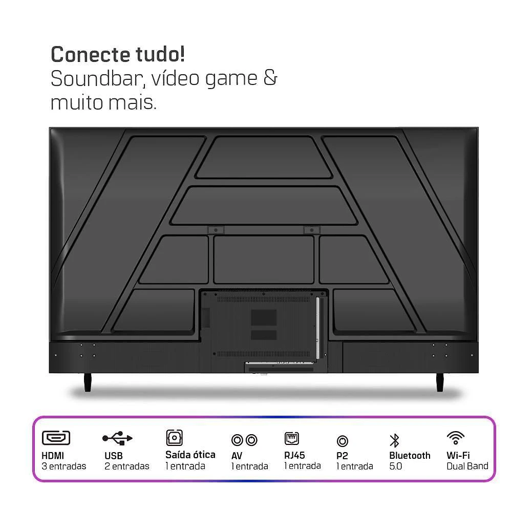 Miniatura Smart Tv Hq 60 4k Tela Sem Bordas Design Slim Hqs60nkhm
