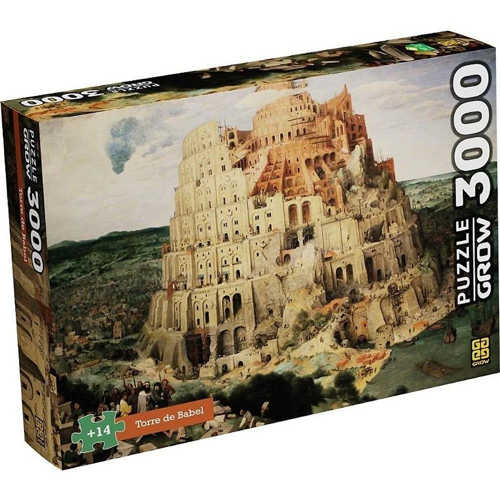 Quebra-Cabeça Cartonado Torre de Babel 3000 Peças 115x85cm Grow