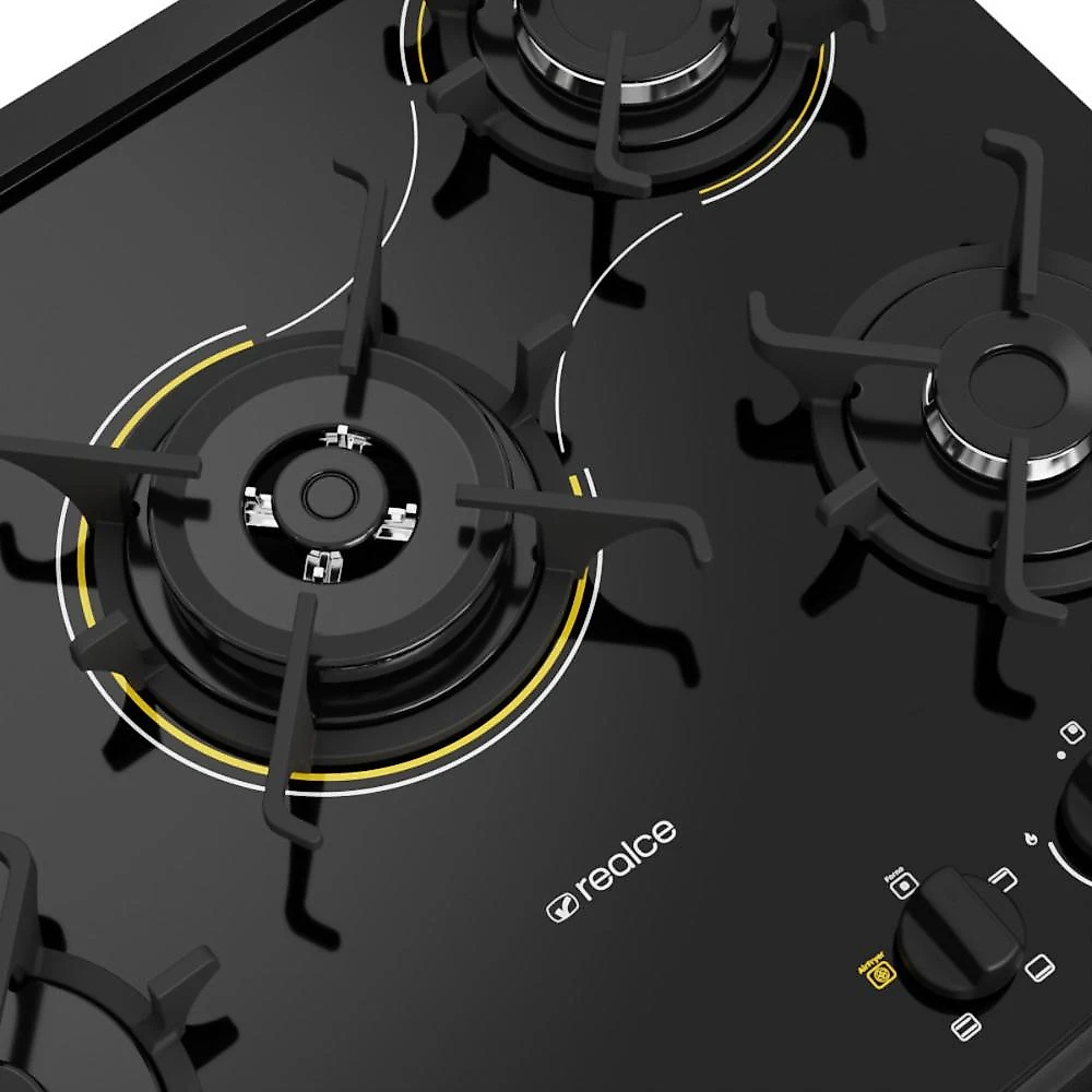 Fogão 5 Bocas a Gás/Elétrico com AirFryer 220V Alpro 450 Realce CR234 Preto