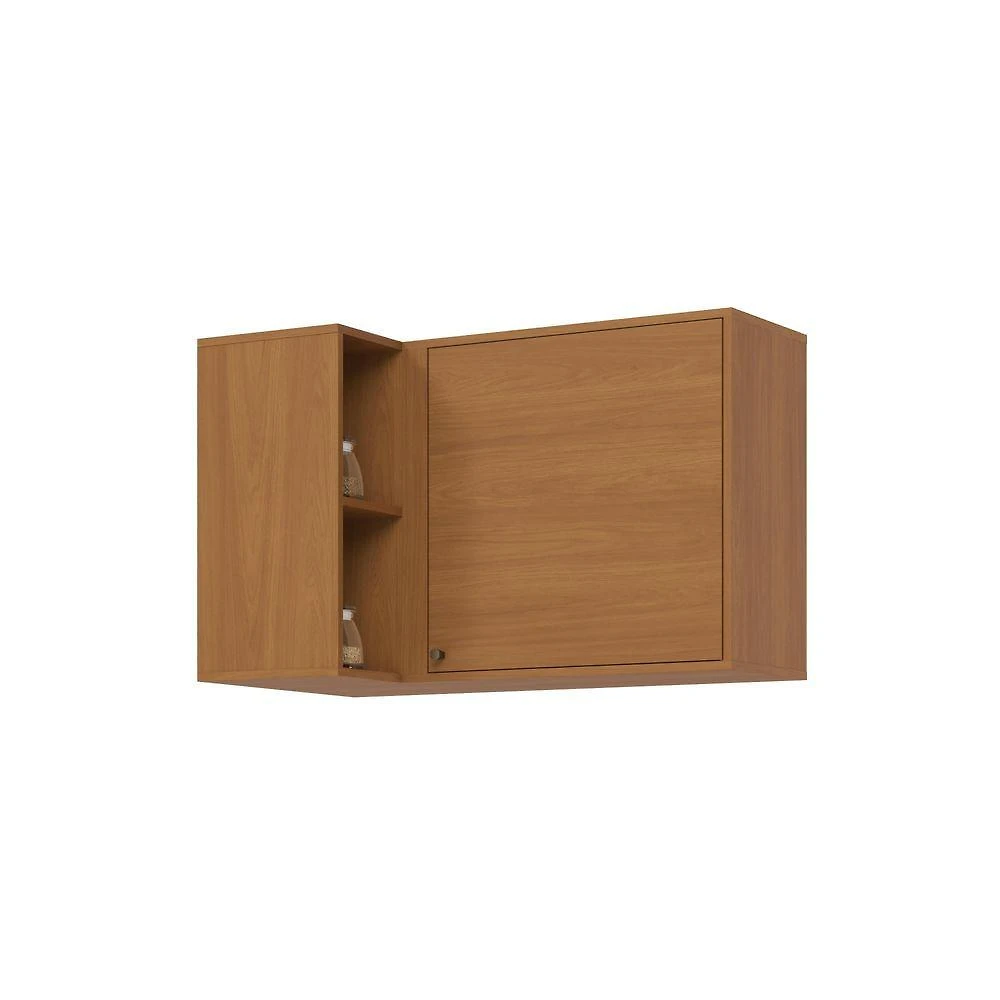 Aéreo Canto Reto 01 Porta Com Nicho Decorativo 95cm Venaly C587 Duna Cristal - Henn