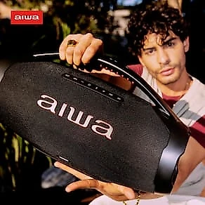 Caixa de Som Portátil Boombox Aiwa AWS-BBS-01-B 200W Bluetooth 5.3 Bateria 30h IP66 Bivolt Preta