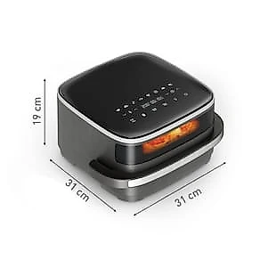 Fritadeira Elétrica Air Fryer Arno Easy Fry Extra AFP4 4L 1700W Painel Digital Preta Inox 110V