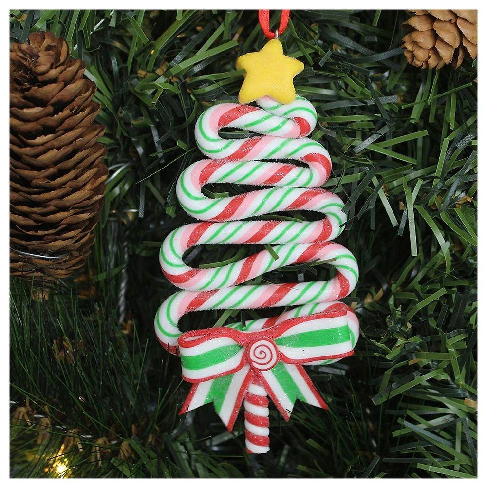 Kit 6 Enfeite Pendente Para árvore De Natal Pinheirinho 13,5cm