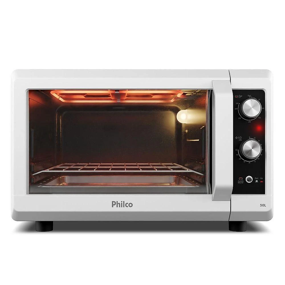 Forno Elétrico Bancada Philco PFE56B 50L 1750W Dupla Resistência Branco 110V