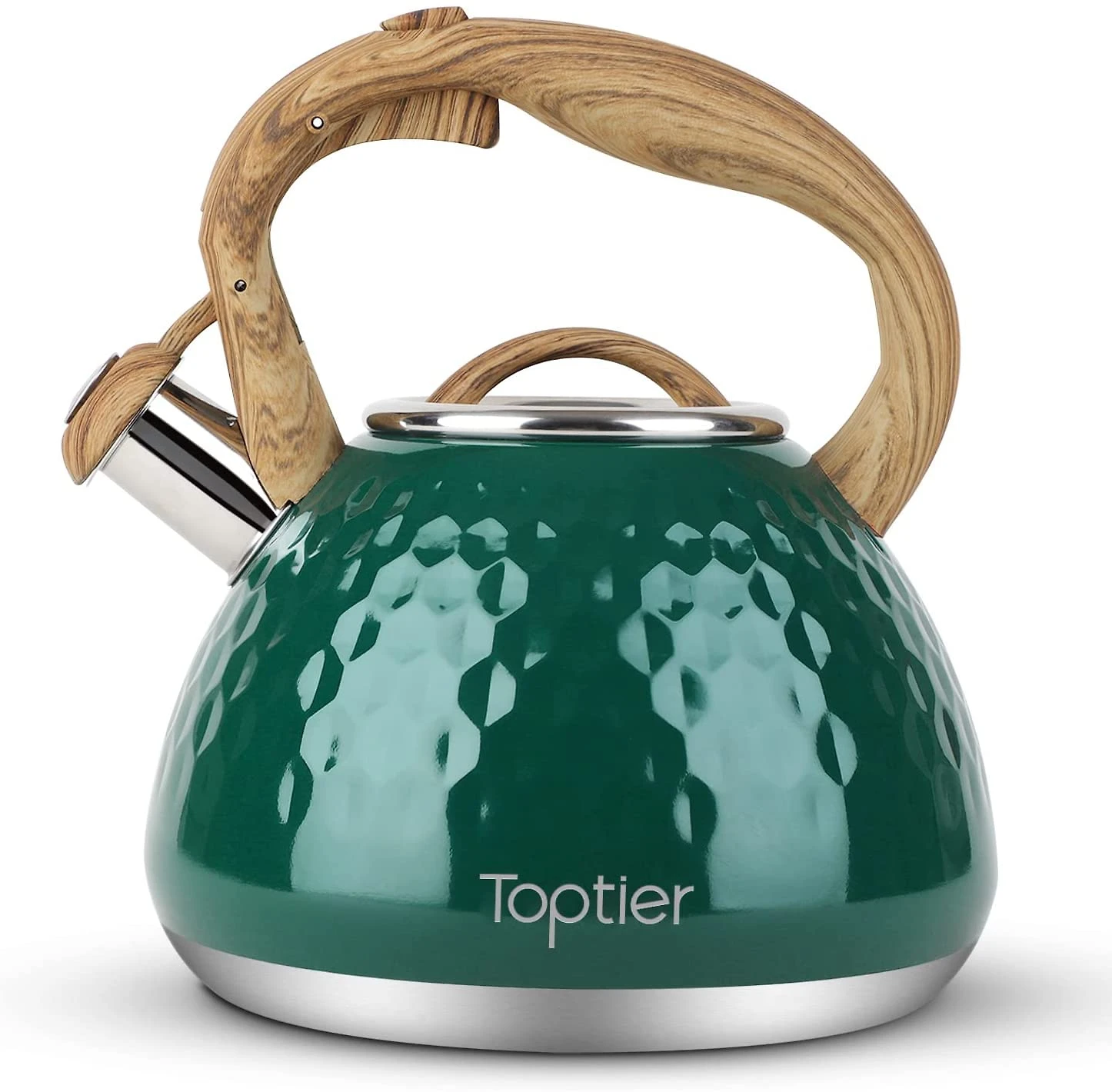 Toptier Chaleira de Chá 27L com Apito Aço Inoxidável Verde