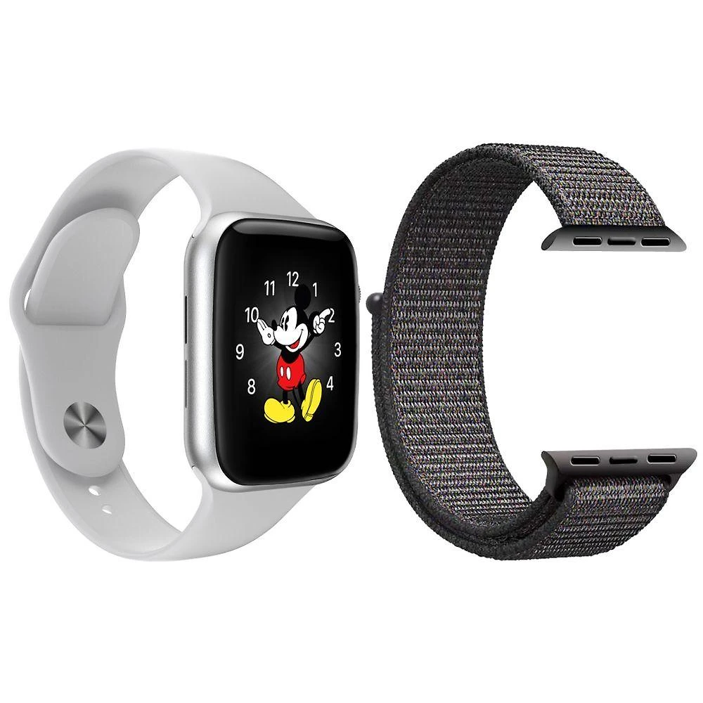 Kit Smartwatch Ld5 Branco Android Ios+Pulseira Cinza