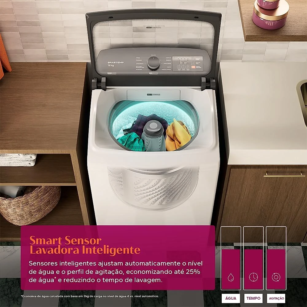Máquina de Lavar Roupas Brastemp 16Kg BWF16AB, Branca - 220 Volts
