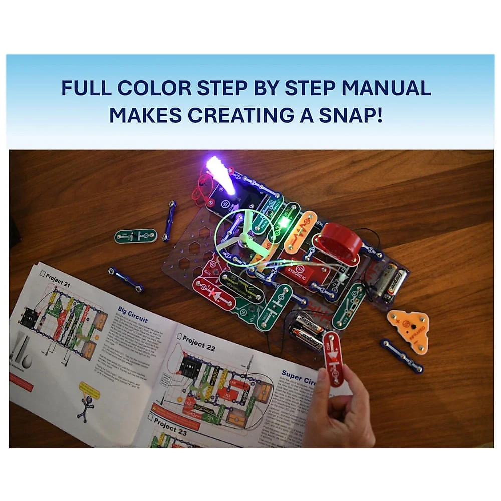 Snap Circuits LIGHT – Kit Educacional de Eletrônica com Mais de 175 Projetos para Crianças a Partir de 8 Anos