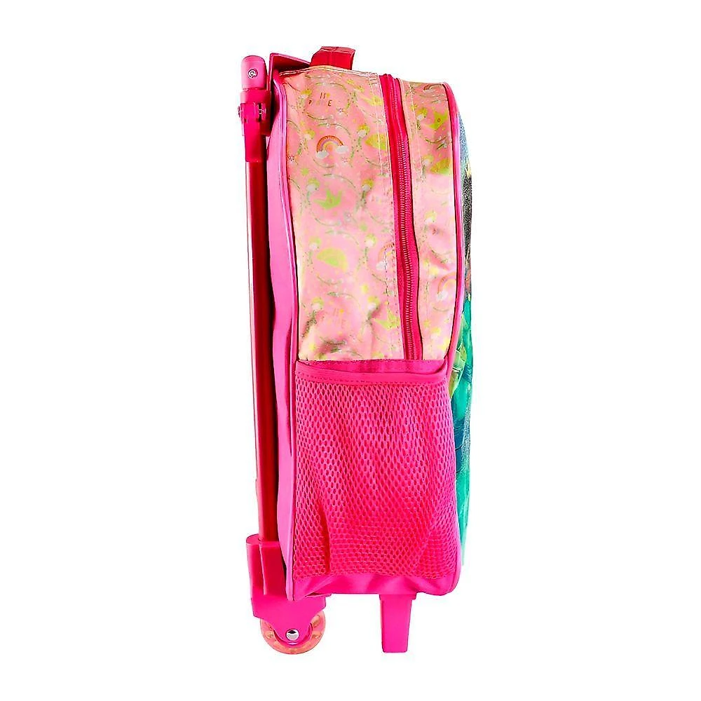 Kit Mochila Escolar de Rodinhas GXM com Lancheira Térmica e Estojo Princesa Rosa