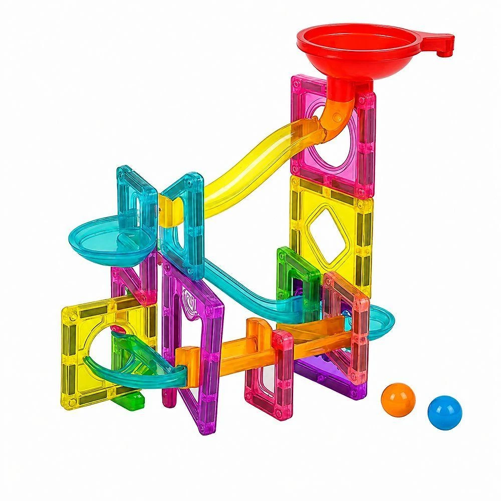 Blocos de Montar Infantis Pista Translúcida Educativa 47 Peças Encaixe Infantil Utimix