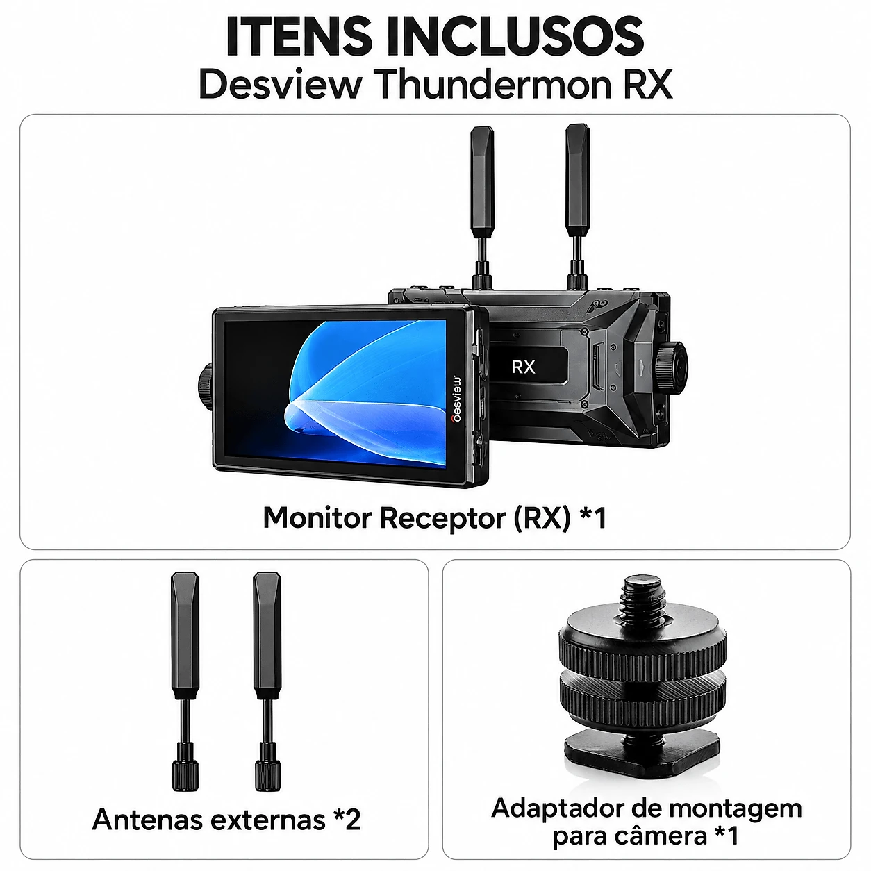 Monitor Receptor Sem Fio Desview Thundermon RX 5.5" 1080p60