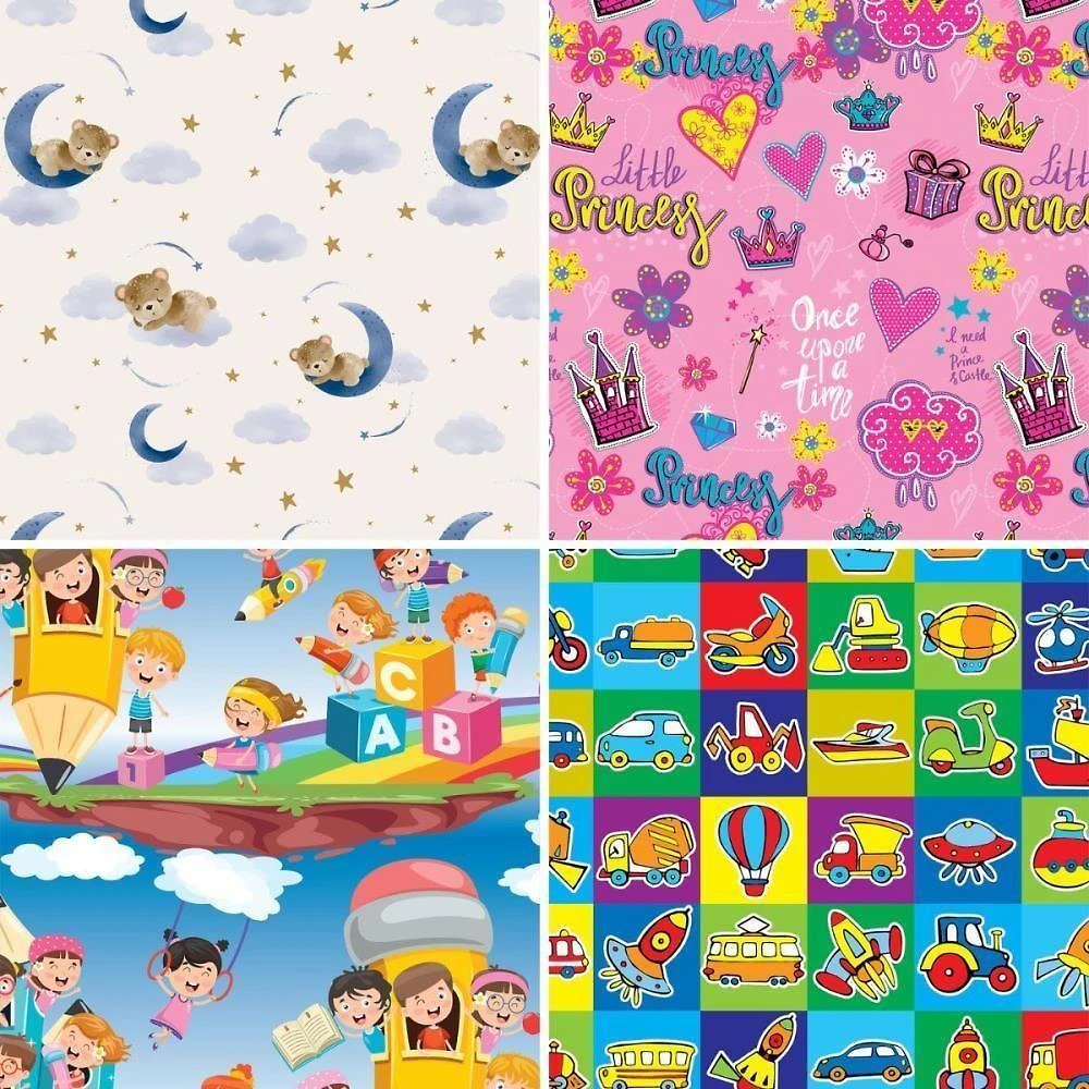 Papel de Presente Gessele Couché Fantasia Infantil 50x60cm 4 Modelos