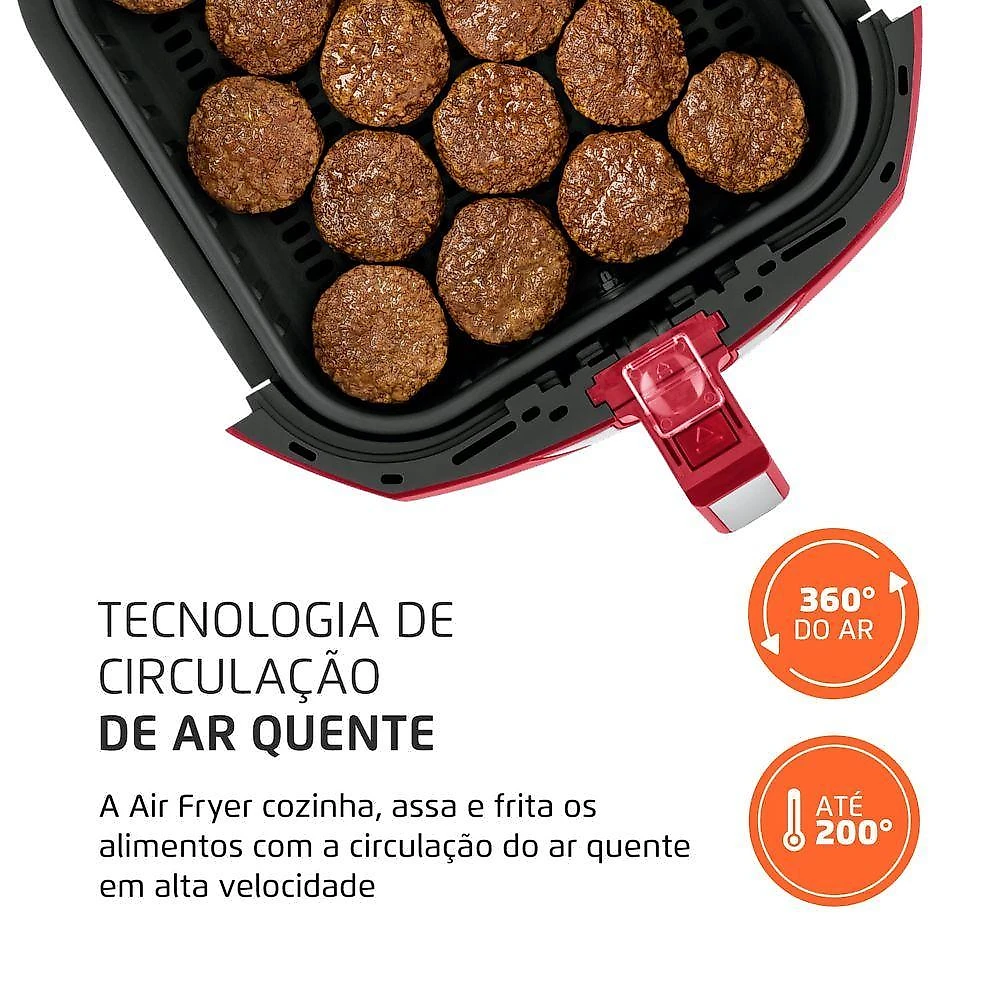 Fritadeira Sem óleo Air Fryer 6 Litros Afn-60-ri Mondial Air Fryer Afn-60-ri 220v/60hz