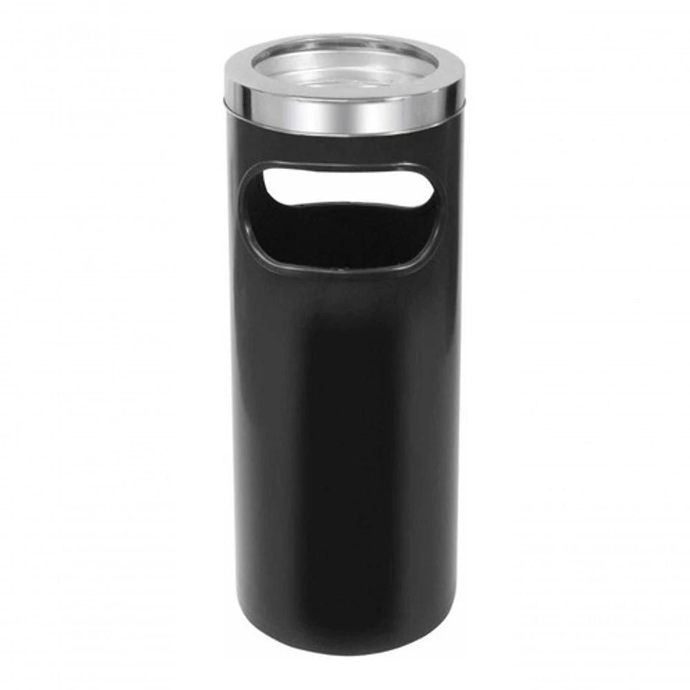 Cinzeiro Lixeira Em Pintura Epóxi Com Aro Em Inox 22l