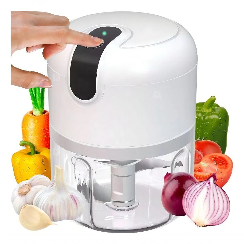 Mini Processador de Alimentos Moedor de Alimentos 250ml Transparente USB 110V