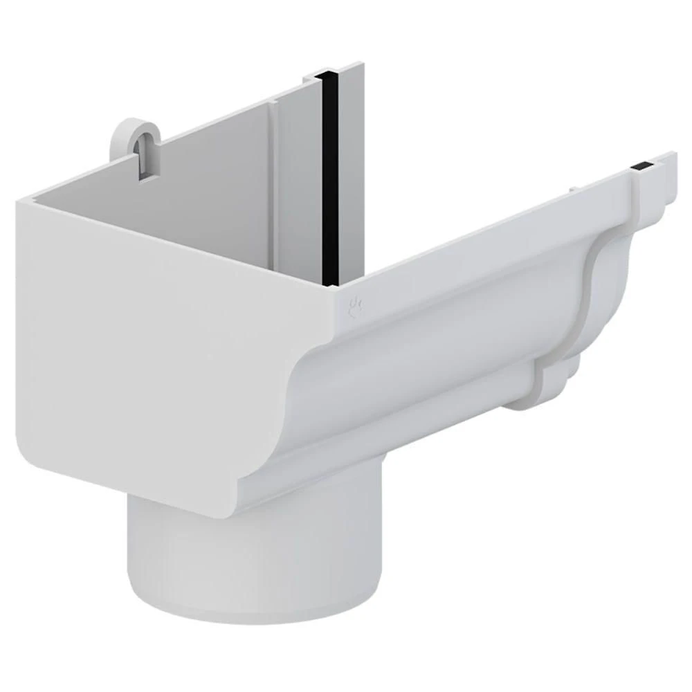 Bocal Esquerdo Circular Aquapluv Style Branco - 32029647 - Tigre Bocal Calha Circular Esquerda Aquapluv Style Branc