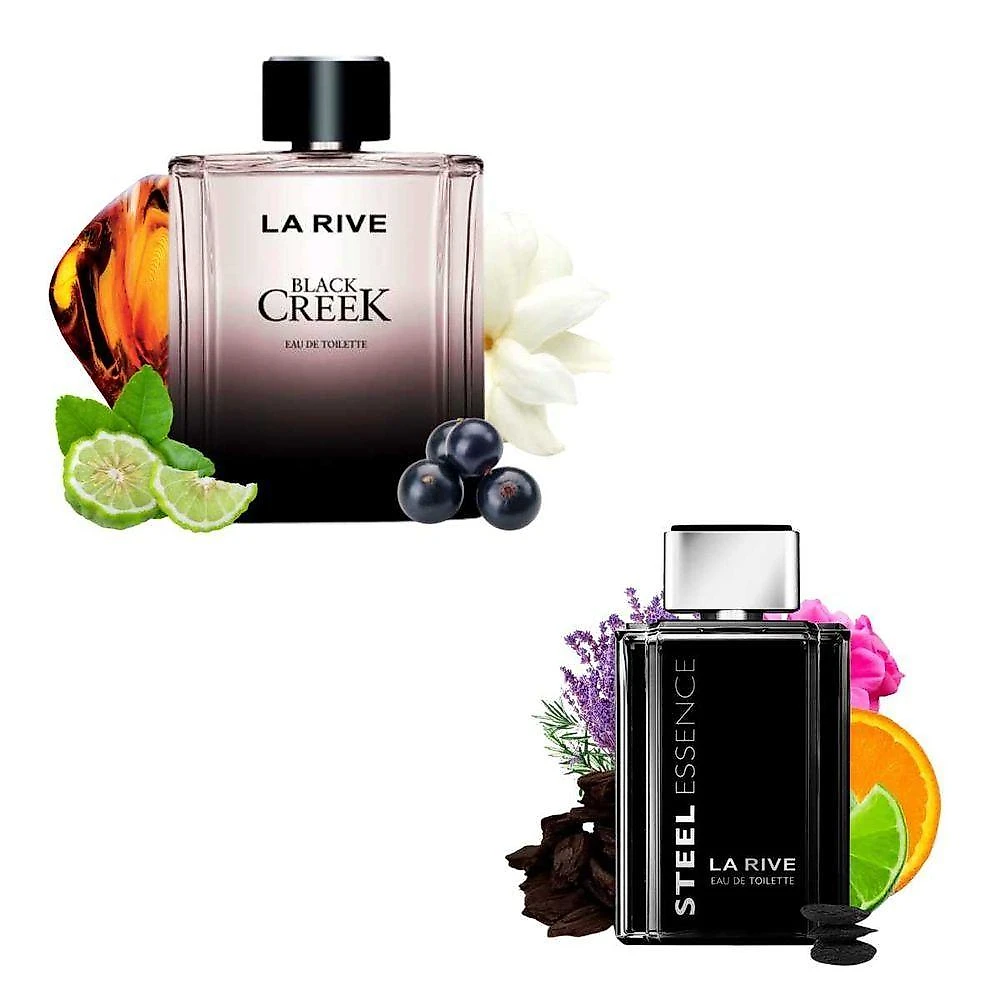 Kit Perfume La Rive Black Creek e Steel Essence Masculino Eau de Toilette 100ML La Rive