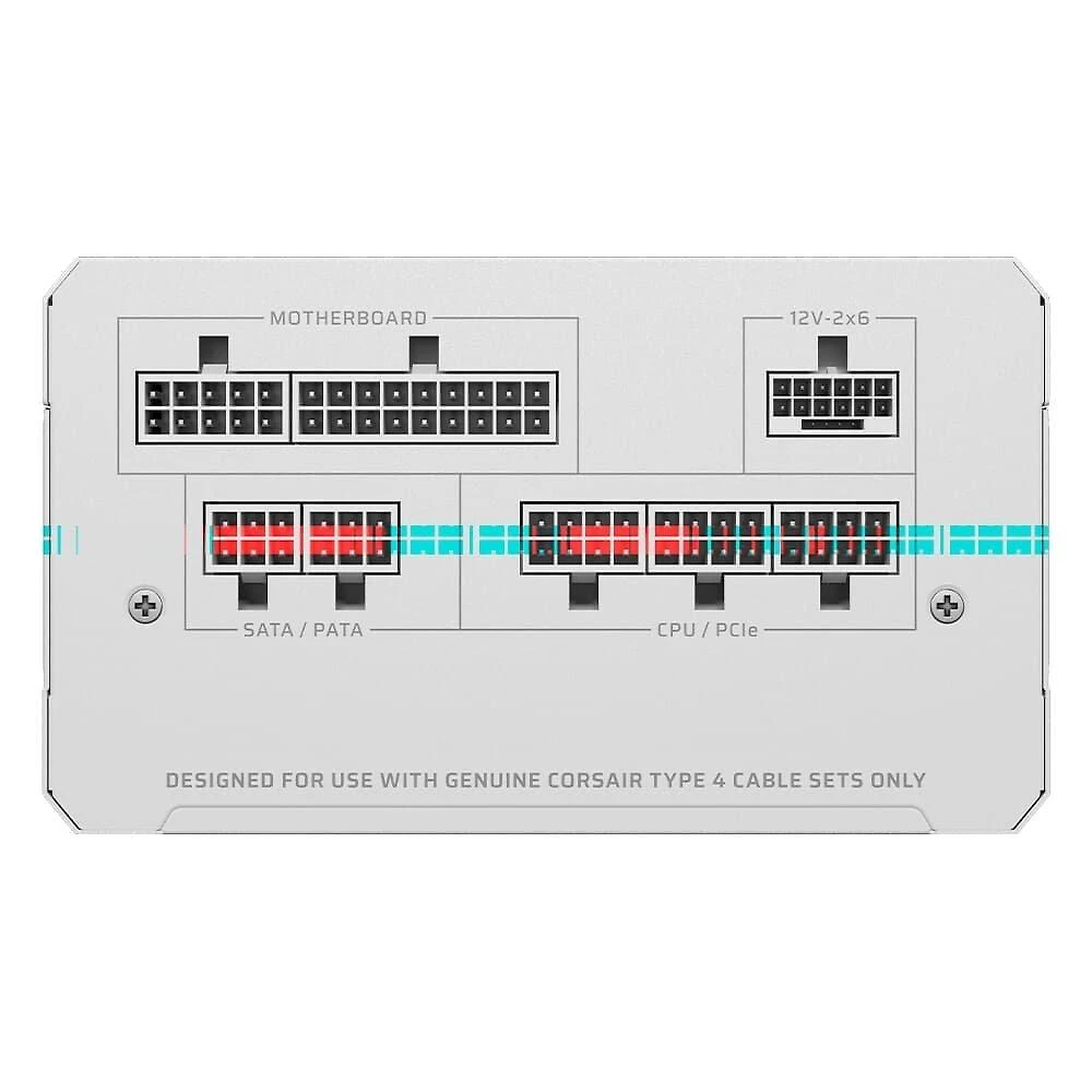 Miniatura Fonte CORSAIR RMe Series RM850e 2025, 850W, Full Modular, Cybenetics Gold, ATX, Branco - CP-9020293-BR
