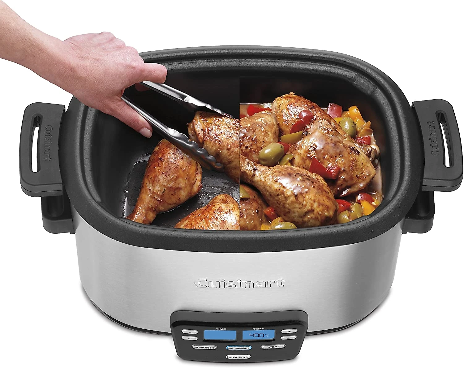 Cuisinart MSC600 3In1 Cook Central 6Quart MultiCooker Slow Cooker BrownSaute Steamer