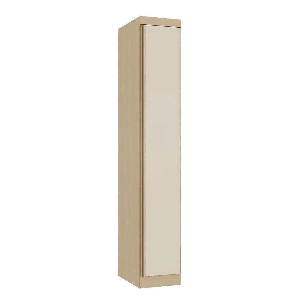 Guarda Roupa Modulado Mônaco 1 Porta de Bater MDP e MDF Carvalho-off White Pérola Luciane Móveis
