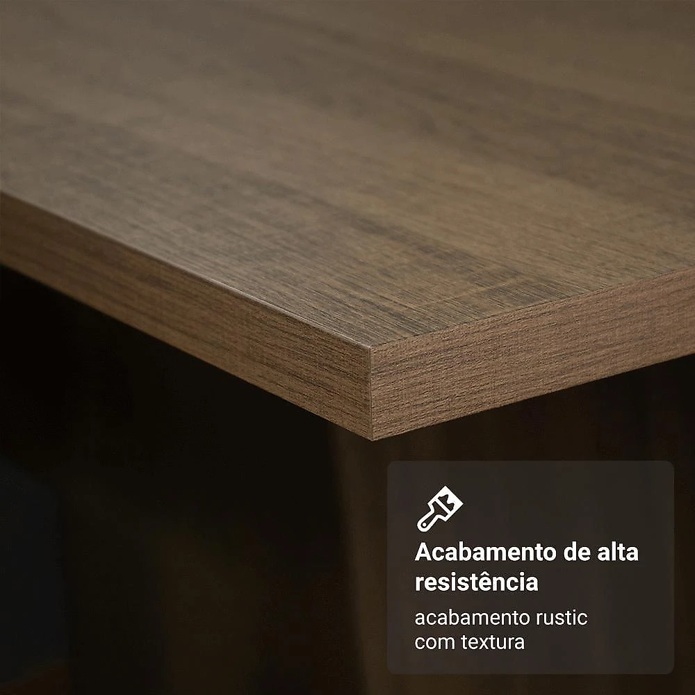 Conjunto sala de jantar tampo de madeira 4 cadeiras rustic/imperial romã madesa