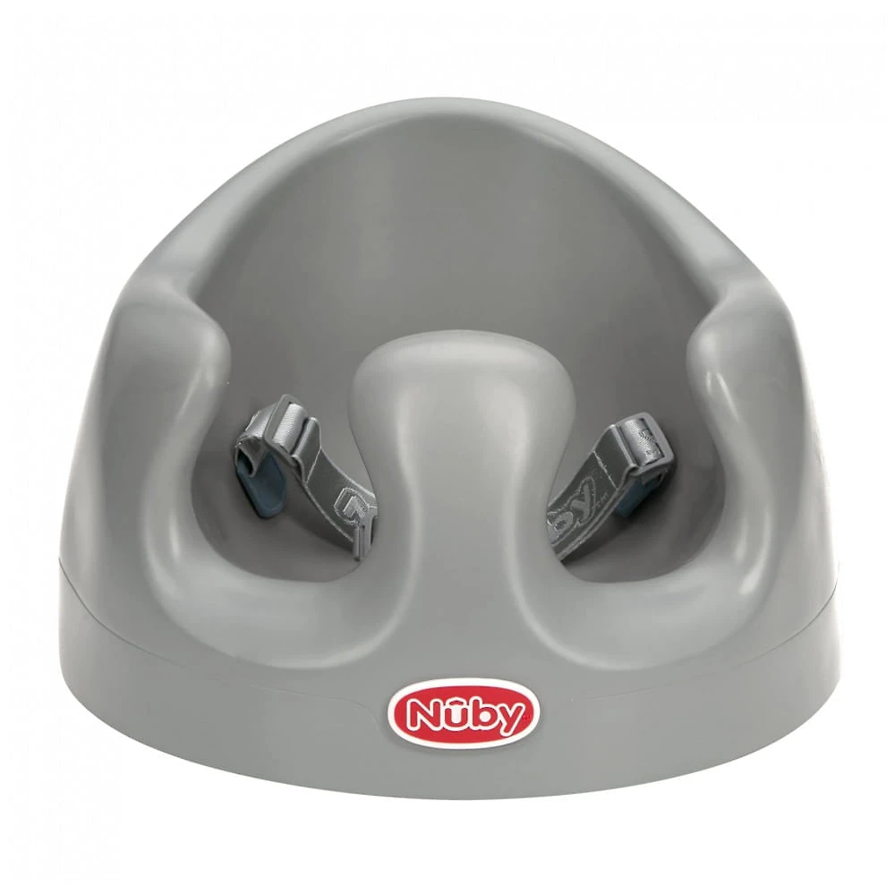 Assento de Chão Nuby My Floor Seat Cinza Ergonômico com Arnês 3 Pontos 4 Meses a 22,7 kg