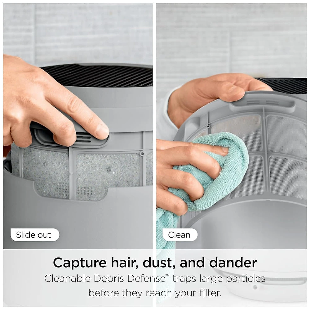 Purificador de Ar Shark N Change Compact Pro com Filtro HEPA Durável, Para Pelos de Animais, Poeira e Alergênicos, Ultrassônico