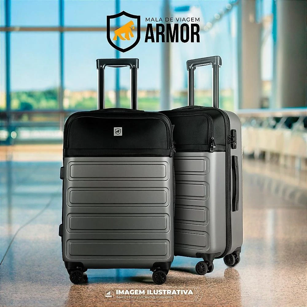 Mala de Viagem Armor com Rodas 360° - Média - Gshield