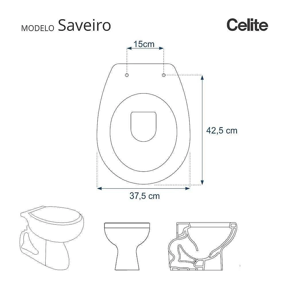 Assento Sanitário Saveiro Branco Para Vaso Celite