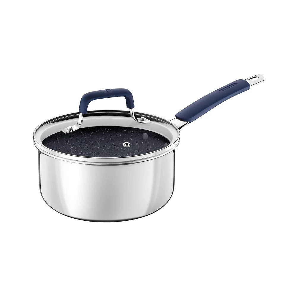 Panela Romagna Indução Aço Inox e Alumínio Revestimento Interno Cerâmico Black Stone 1,5L Tramontina