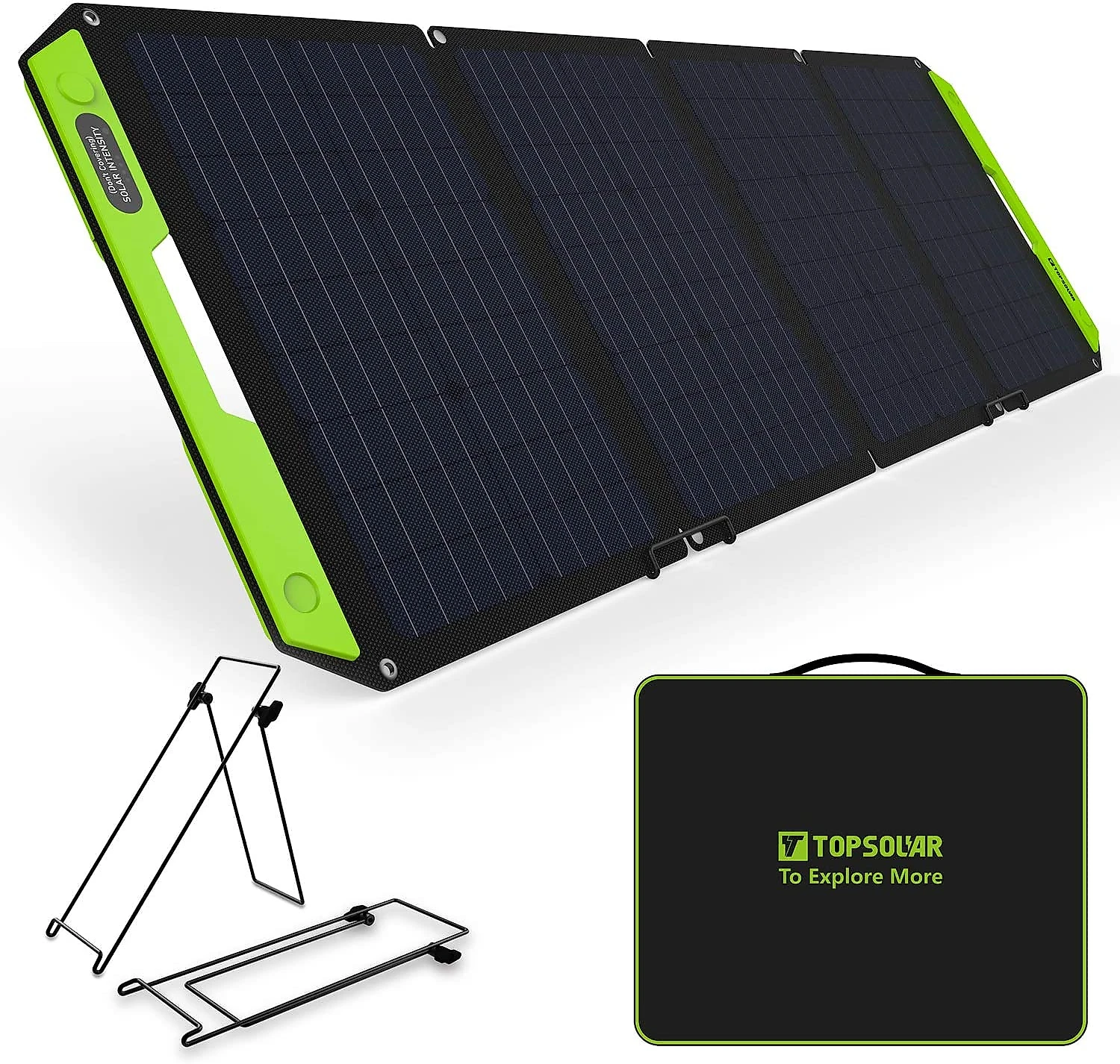 Topsolar Painel Solar Carregador de Bateria para Geradores, USB, 120W, 12V, 1 painel.