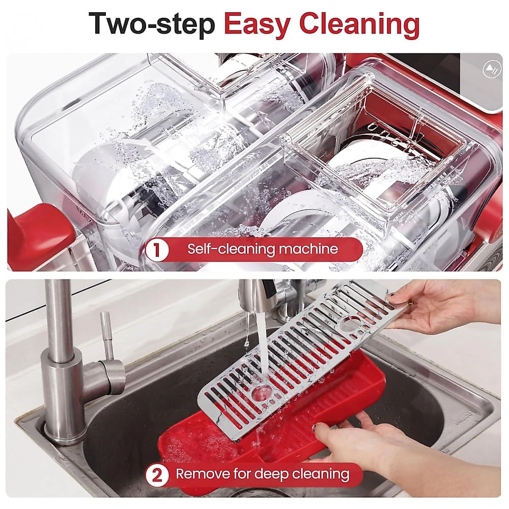Máquina de Slush Raspadinha keygarzone 5L Duplo Tanque Auto Limpeza Vermelho 240V